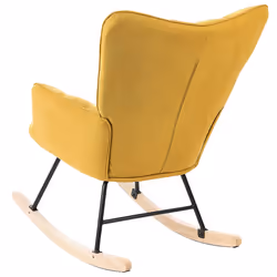 Rocking Chair OULU Fabric Yellow - Additional view 5