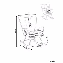 Rocking Chair OULU Boucle White - Additional view 4