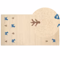 Wool Gabbeh Area Rug 80 x 150 cm Beige YALI