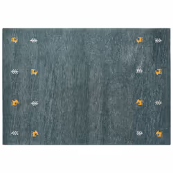Wool Gabbeh Area Rug 160 x 230 cm Green CALTI