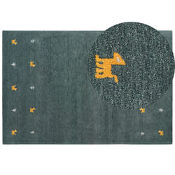 Wool Gabbeh Area Rug 200 x 300 cm Green CALTI