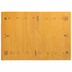 Wool Gabbeh Area Rug 160 x 230 cm Yellow AKALAN