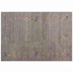 Wool Gabbeh Area Rug 160 x 230 cm Grey SEYMEN