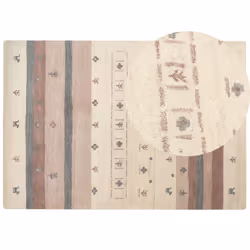 Wool Gabbeh Area Rug 160 x 230 cm Beige and Brown KARLI