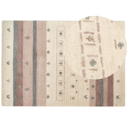 Wool Gabbeh Area Rug 160 x 230 cm Beige and Brown KARLI