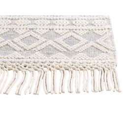 Wool Area Rug with Geometric Pattern 200 x 300 cm Beige and Grey SOLHAN