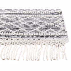 Wool Area Rug 160 x 230 cm Black and White SAVUCA