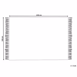 Wool Area Rug 160 x 230 cm Grey and Off-White TOPRAKKALE