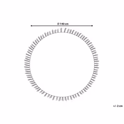 Round Wool Area Rug 140 cm Beige BALTALAR