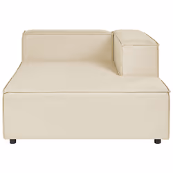 Modular Corner Sofa APRICA Faux Linen Beige 2 Seater Left Hand