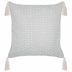 Set of 2 Decorative Cushions HAKONE 42 x 42 cm Mint Green Geometric Pattern