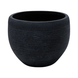 Stone Plant Pot 50x50x39 cm Black ZAKROS