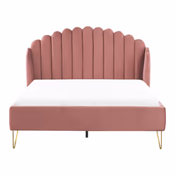 Bed Velvet AMBILLOU 140 x 200 cm (EU Double) Pink