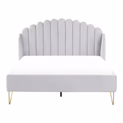 Bed Velvet AMBILLOU 140 x 200 cm (EU Double) Light Grey