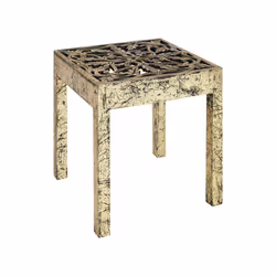 Mango Wood Side Table Gold and Black PALASI