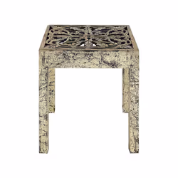 Mango Wood Side Table Gold and Black PALASI