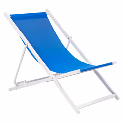 Folding Deck Chair LOCRI II Metal Blue