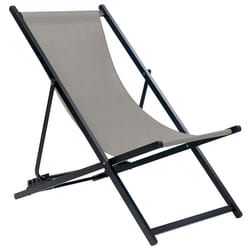Folding Deck Chair LOCRI II Metal Grey
