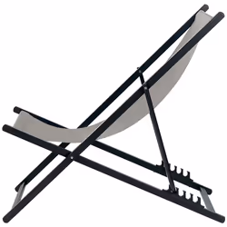 Folding Deck Chair LOCRI II Metal Grey - Additional view 4