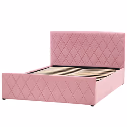 Ottoman Bed Velvet ROCHEFORT 140 x 200 cm (EU Double) Pink - Additional view 3