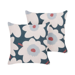 Set of 2 Cushions Floral Pattern 45 x 45 cm Multicolour SESBANIA