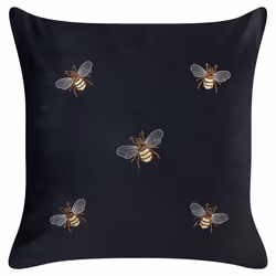 Set of 2 Decorative Cushions TALINUM Velvet 45 x 45 cm Black Animal Pattern