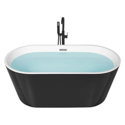 Freestanding Bathtub HAVANA 1700 x 730 mm Black/ White