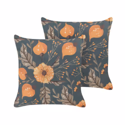 Set of 2 Cushions Floral Pattern 45 x 45 cm Multicolour SOTOL