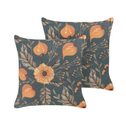 Set of 2 Cushions Floral Pattern 45 x 45 cm Multicolour SOTOL