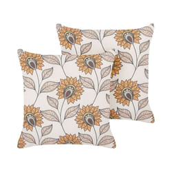 Set of 2 Cushions Floral Pattern 45 x 45 cm Multicolour TUBEROSE