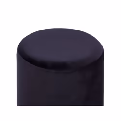 Velvet Pouffe Black BRIGITTE
