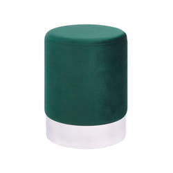 Velvet Pouffe Green BRIGITTE