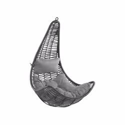 PE Rattan Hanging Chair Black ATRI II
