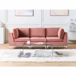 Modular Sofa EVJA Velvet Pink 3 Seater