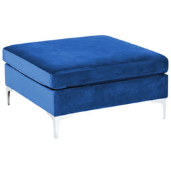 Velvet Ottoman Blue EVJA