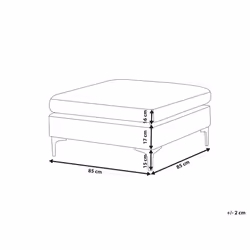 Velvet Ottoman Blue EVJA