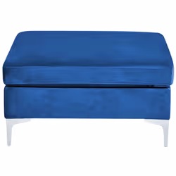 Velvet Ottoman Blue EVJA