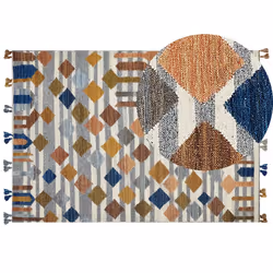 Wool Kilim Area Rug 160 x 230 cm Multicolour KASAKH