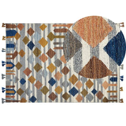 Wool Kilim Area Rug 160 x 230 cm Multicolour KASAKH