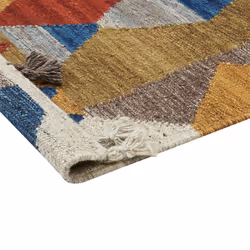 Wool Kilim Area Rug 80 x 150 cm Multicolour ARZAKAN