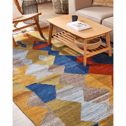 Wool Kilim Area Rug 200 x 300 cm Multicolour ARZAKAN