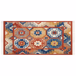 Wool Kilim Area Rug 80 x 150 cm Multicolour LUSARAT