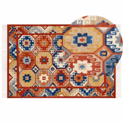 Wool Kilim Area Rug 160 x 230 cm Multicolour LUSARAT