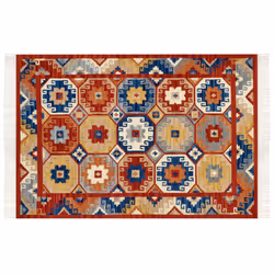 Wool Kilim Area Rug 160 x 230 cm Multicolour LUSARAT
