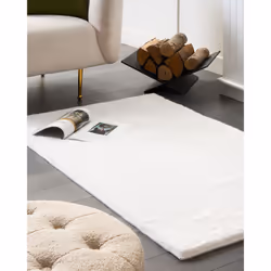Faux Rabbit Fur Rug 80 x 150 cm White MIRPUR