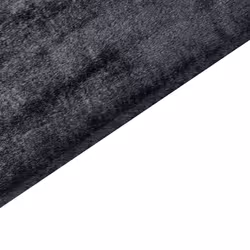 Faux Rabbit Fur Rug 80 x 150 cm Black MIRPUR