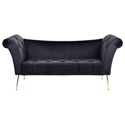 Chaise Longue NANTILLY Velvet Black
