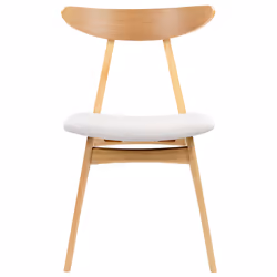 Set of 2 Dining Chairs LYNN Wood Light Grey
