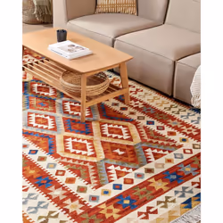 Wool Kilim Area Rug 200 x 300 cm Multicolour OSHAKAN