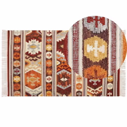 Wool Kilim Area Rug 80 x 150 cm Multicolour AYGAVAN